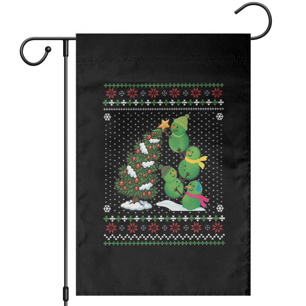 Christmas Snowman Squad Garden Flag Funny Holiday Snowmen With Xmas Tree TS12 Black Print Your Wear