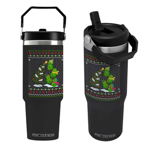 Christmas Snowman Squad Flip Straw Tumbler Funny Holiday Snowmen With Xmas Tree TS12 One Size: 30 oz Black Print Your Wear