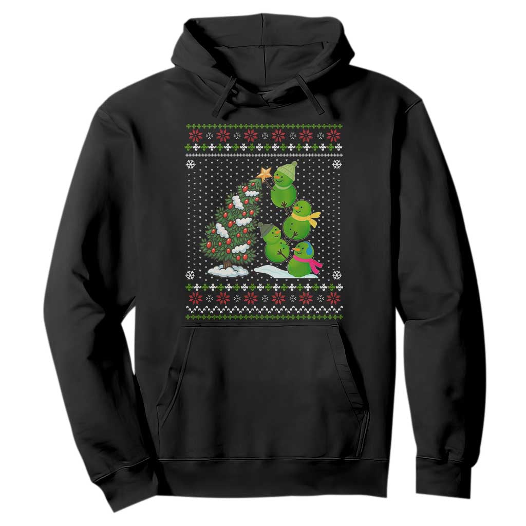 Christmas Snowman Squad Hoodie Funny Holiday Snowmen With Xmas Tree TS12 Black Print Your Wear