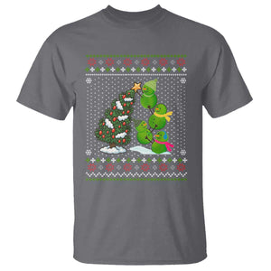 Christmas Snowman Squad T Shirt Funny Holiday Snowmen With Xmas Tree TS12 Charcoal Print Your Wear