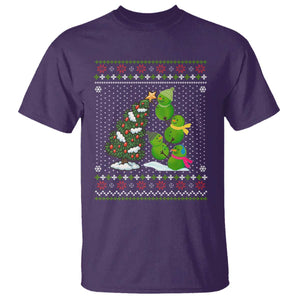 Christmas Snowman Squad T Shirt Funny Holiday Snowmen With Xmas Tree TS12 Purple Print Your Wear