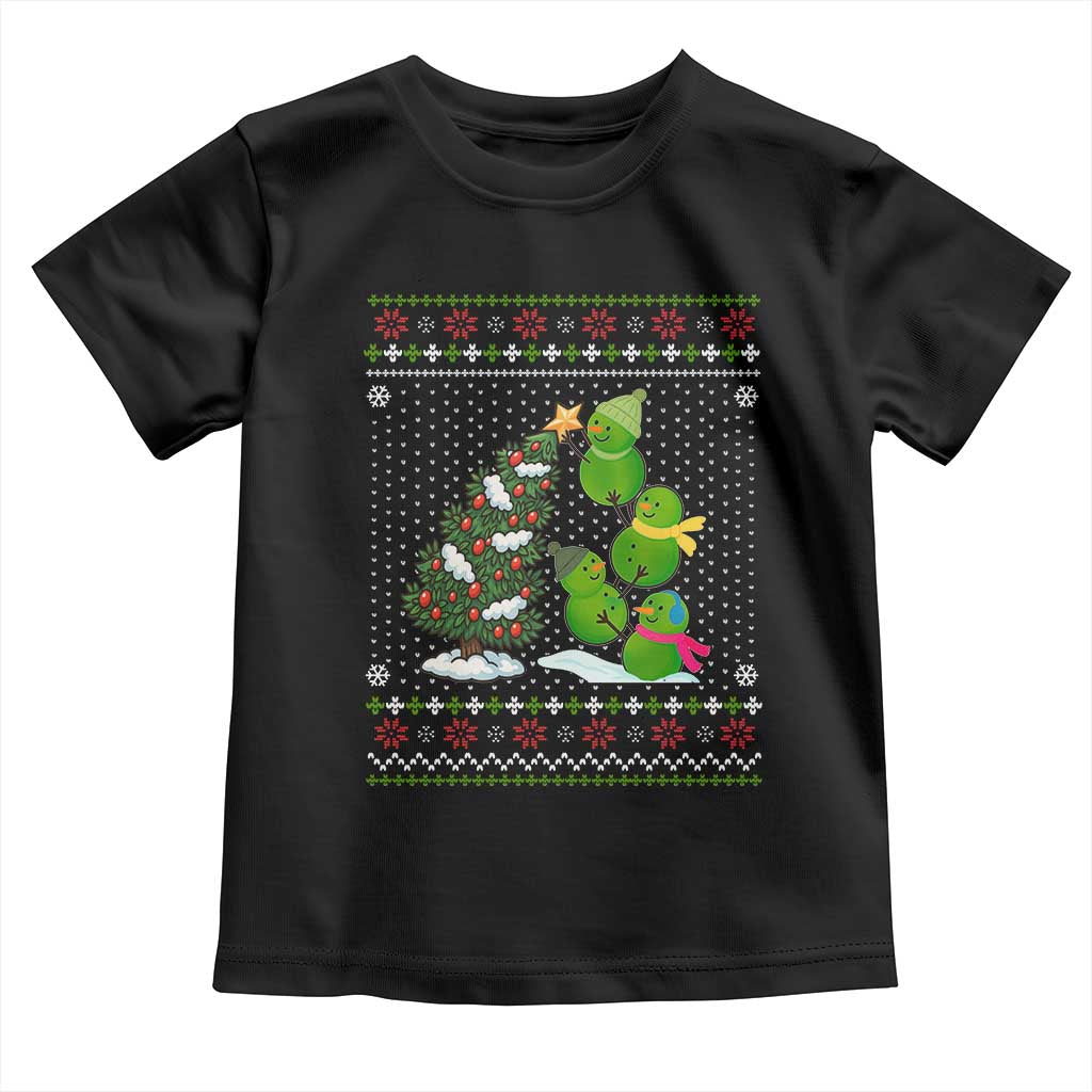 Christmas Snowman Squad Toddler T Shirt Funny Holiday Snowmen With Xmas Tree TS12 Black Print Your Wear