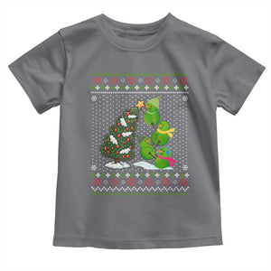 Christmas Snowman Squad Toddler T Shirt Funny Holiday Snowmen With Xmas Tree TS12 Charcoal Print Your Wear