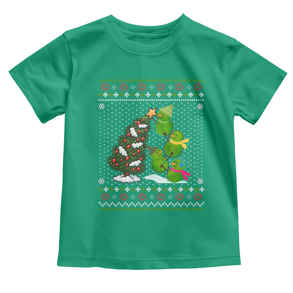 Christmas Snowman Squad Toddler T Shirt Funny Holiday Snowmen With Xmas Tree TS12 Irish Green Print Your Wear