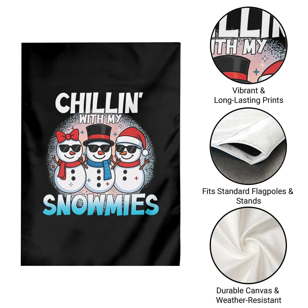 Christmas Snowman Garden Flag Chillin With My Snowmies Christmas Snowman TS12 Print Your Wear