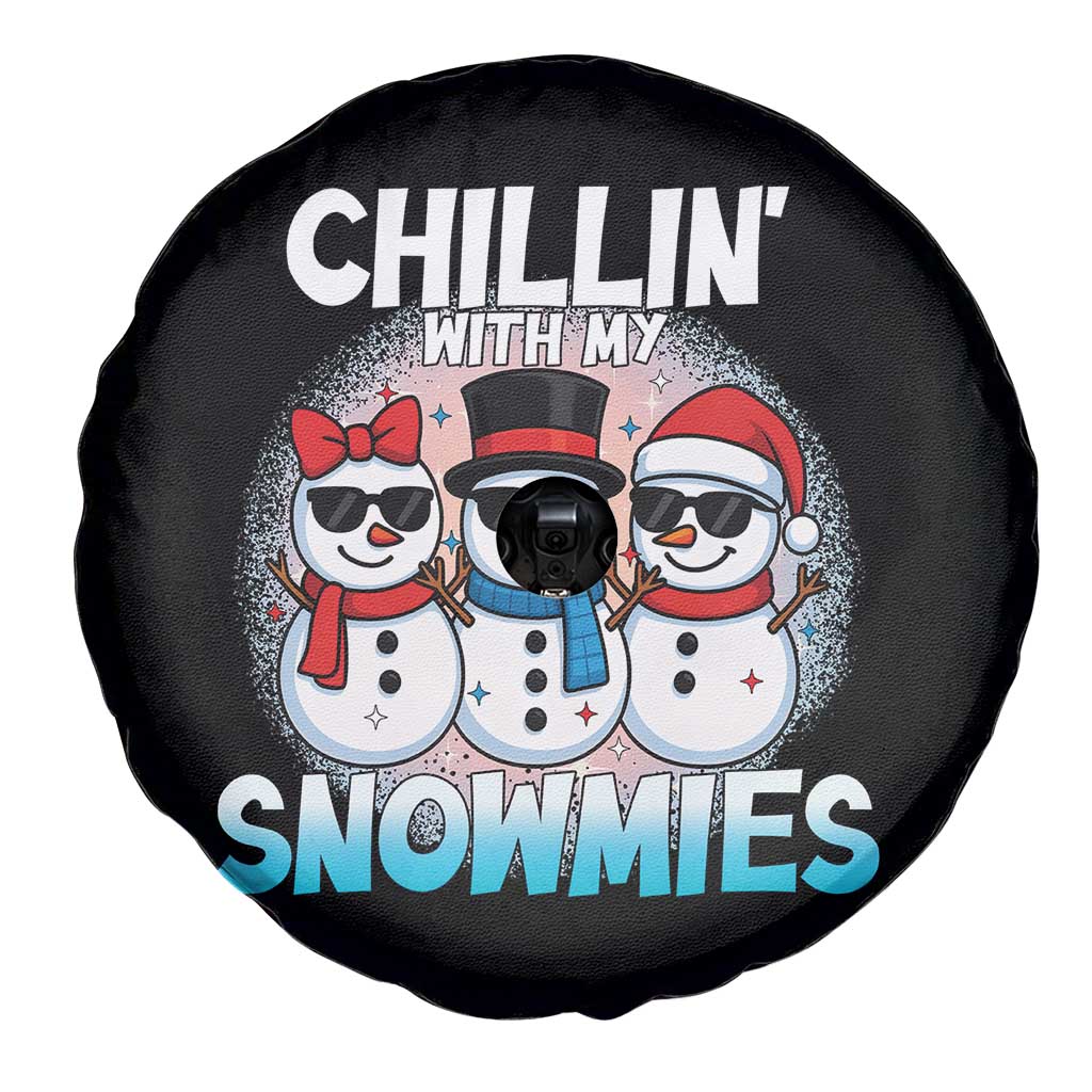 Christmas Snowman Spare Tire Cover Chillin With My Snowmies Christmas Snowman TS12 Print Your Wear