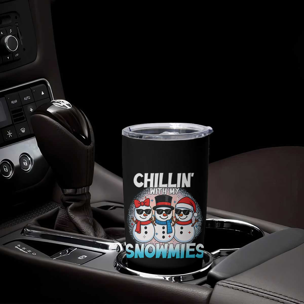 Christmas Snowman Tumbler Cup Chillin With My Snowmies Christmas Snowman TS12 Print Your Wear