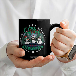 Christmas Snowman Coffee Mug Chillin With My Snowmies Cute Winter TS12 Print Your Wear