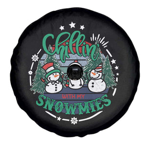 Christmas Snowman Spare Tire Cover Chillin With My Snowmies Cute Winter TS12 Print Your Wear