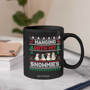 Christmas Snowman Coffee Mug Hanging With My Snowmies Merry Xmas TS12 Print Your Wear