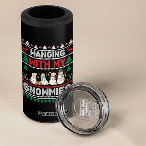 Christmas Snowman 4 in 1 Can Cooler Tumbler Hanging With My Snowmies Merry Xmas TS12 Print Your Wear