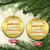 Xmas Snowman Christmas Ornament Hanging With My Snowmies Merry Xmas TS12 Circle Gold Print Your Wear