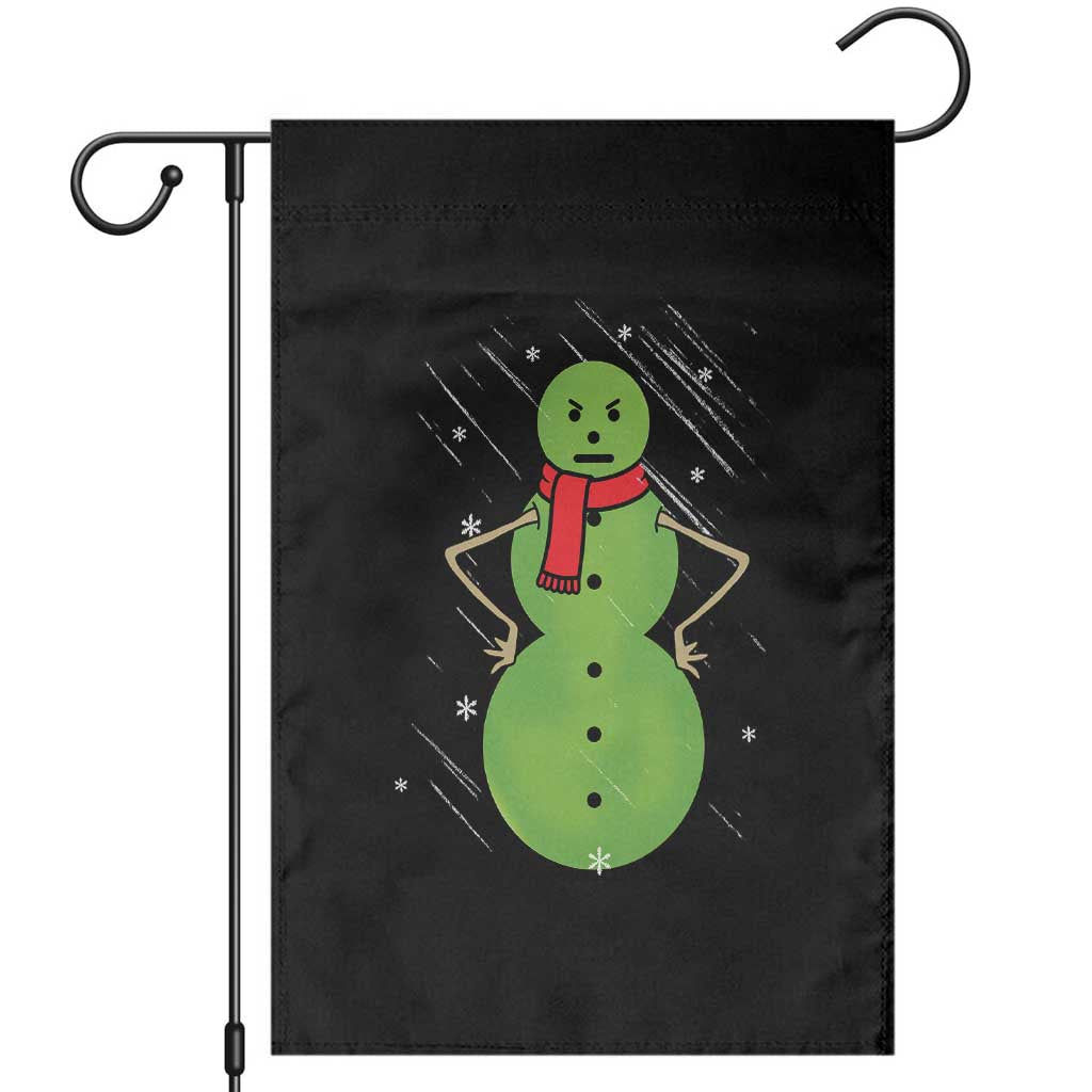 Christmas Snowman Garden Flag Funny Angry Snowmen TS12 Black Print Your Wear
