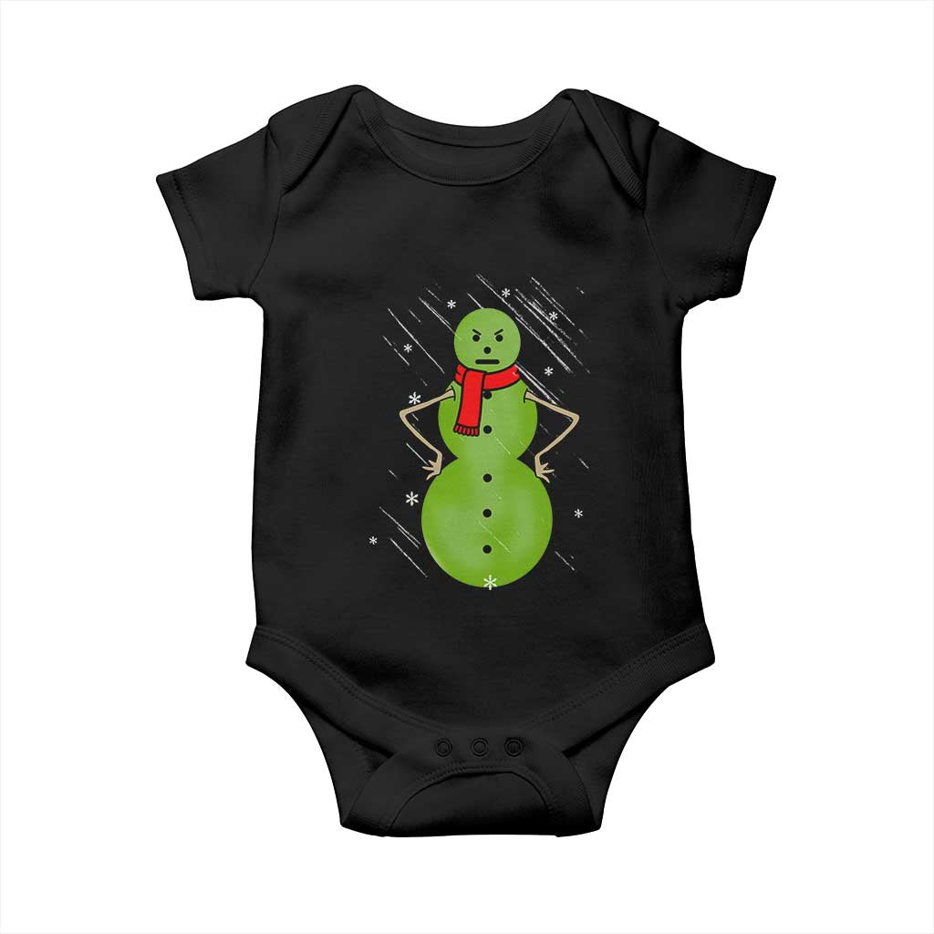 Christmas Snowman Baby Onesie Funny Angry Snowmen TS12 Black Print Your Wear