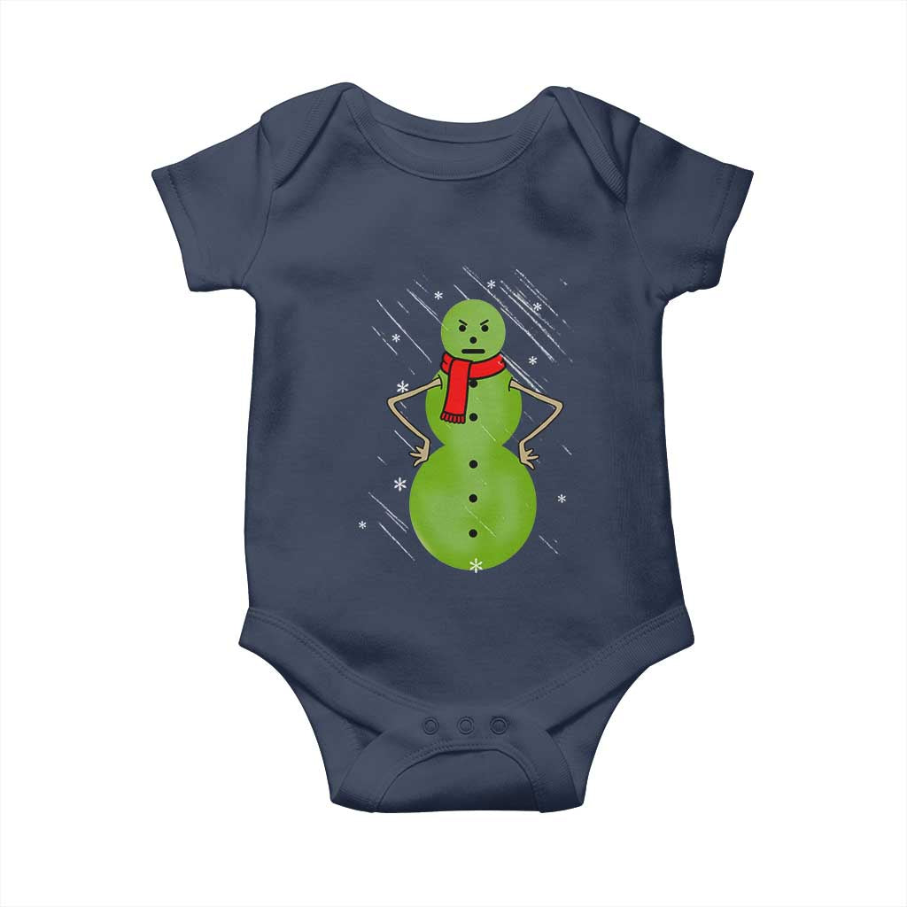Christmas Snowman Baby Onesie Funny Angry Snowmen TS12 Navy Print Your Wear