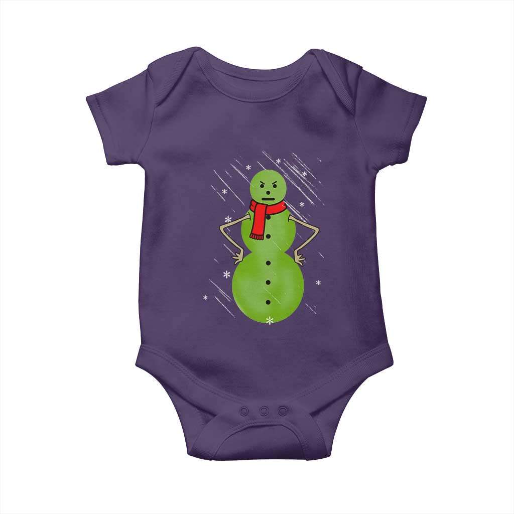 Christmas Snowman Baby Onesie Funny Angry Snowmen TS12 Purple Print Your Wear