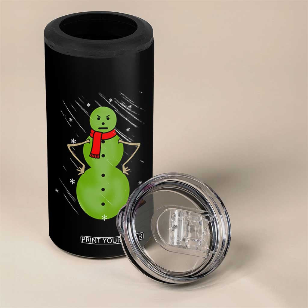 Christmas Snowman 4 in 1 Can Cooler Tumbler Funny Angry Snowmen TS12 Print Your Wear