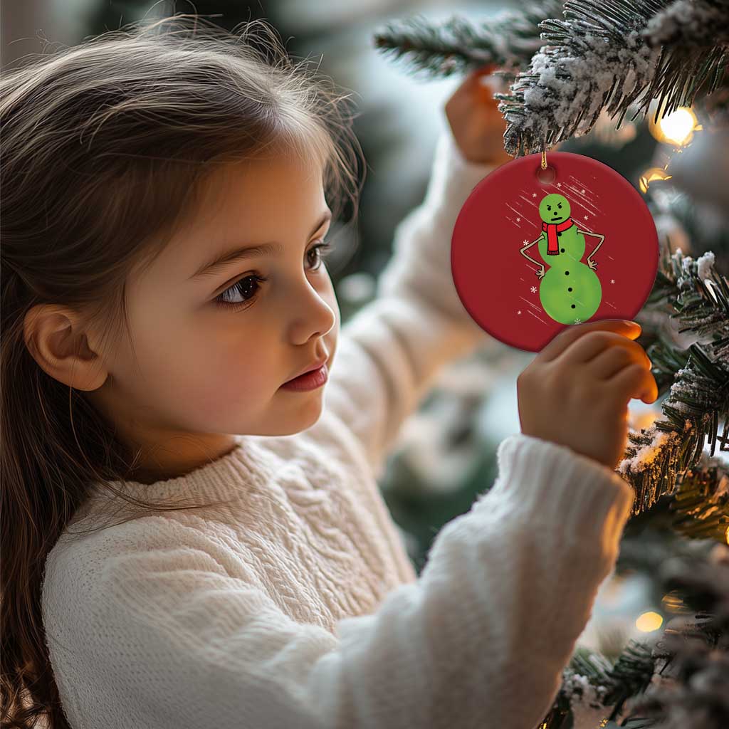 Xmas Snowman Christmas Ornament Funny Angry Snowmen TS12 Print Your Wear