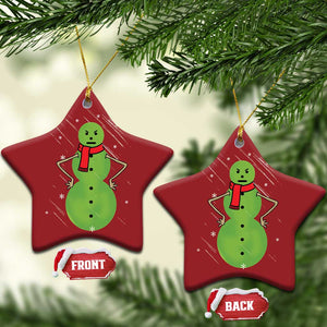 Xmas Snowman Christmas Ornament Funny Angry Snowmen TS12 Star Red Print Your Wear