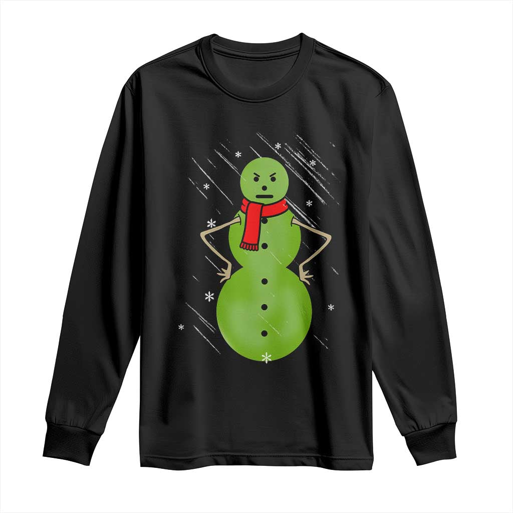 Christmas Snowman Long Sleeve Shirt Funny Angry Snowmen TS12 Black Print Your Wear