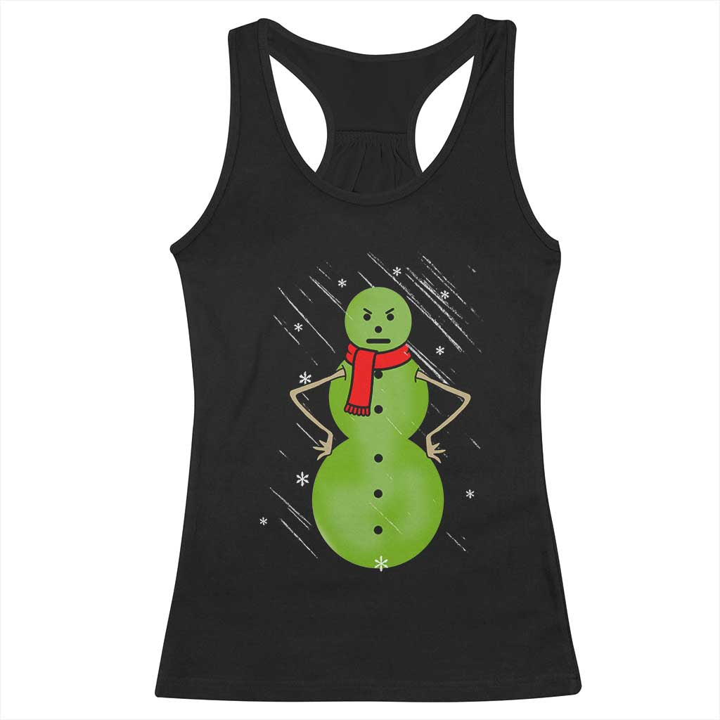 Christmas Snowman Racerback Tank Top Funny Angry Snowmen TS12 Black Print Your Wear