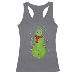 Christmas Snowman Racerback Tank Top Funny Angry Snowmen TS12 Charcoal Print Your Wear