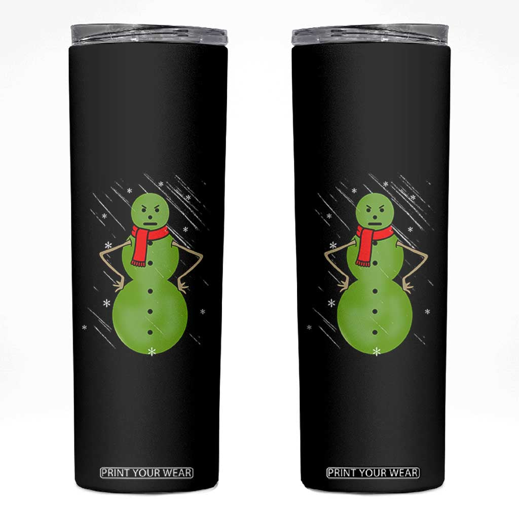 Christmas Snowman Skinny Tumbler Funny Angry Snowmen TS12 Black Print Your Wear