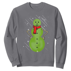 Christmas Snowman Sweatshirt Funny Angry Snowmen TS12 Charcoal Print Your Wear