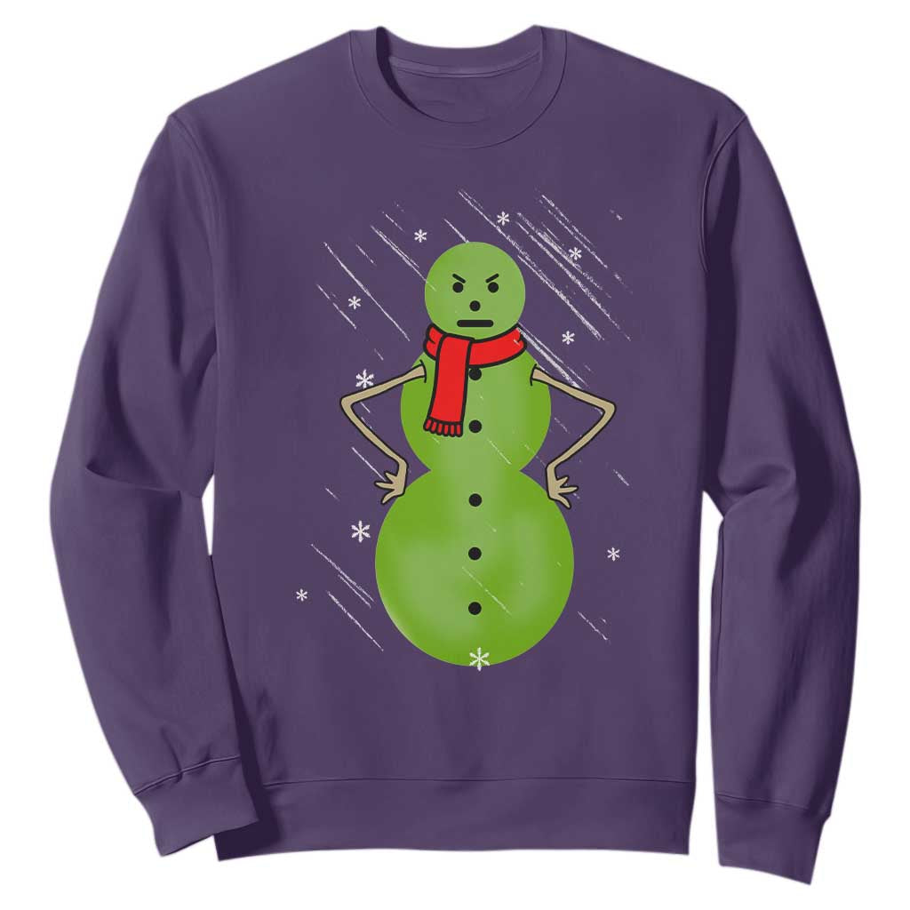 Christmas Snowman Sweatshirt Funny Angry Snowmen TS12 Purple Print Your Wear