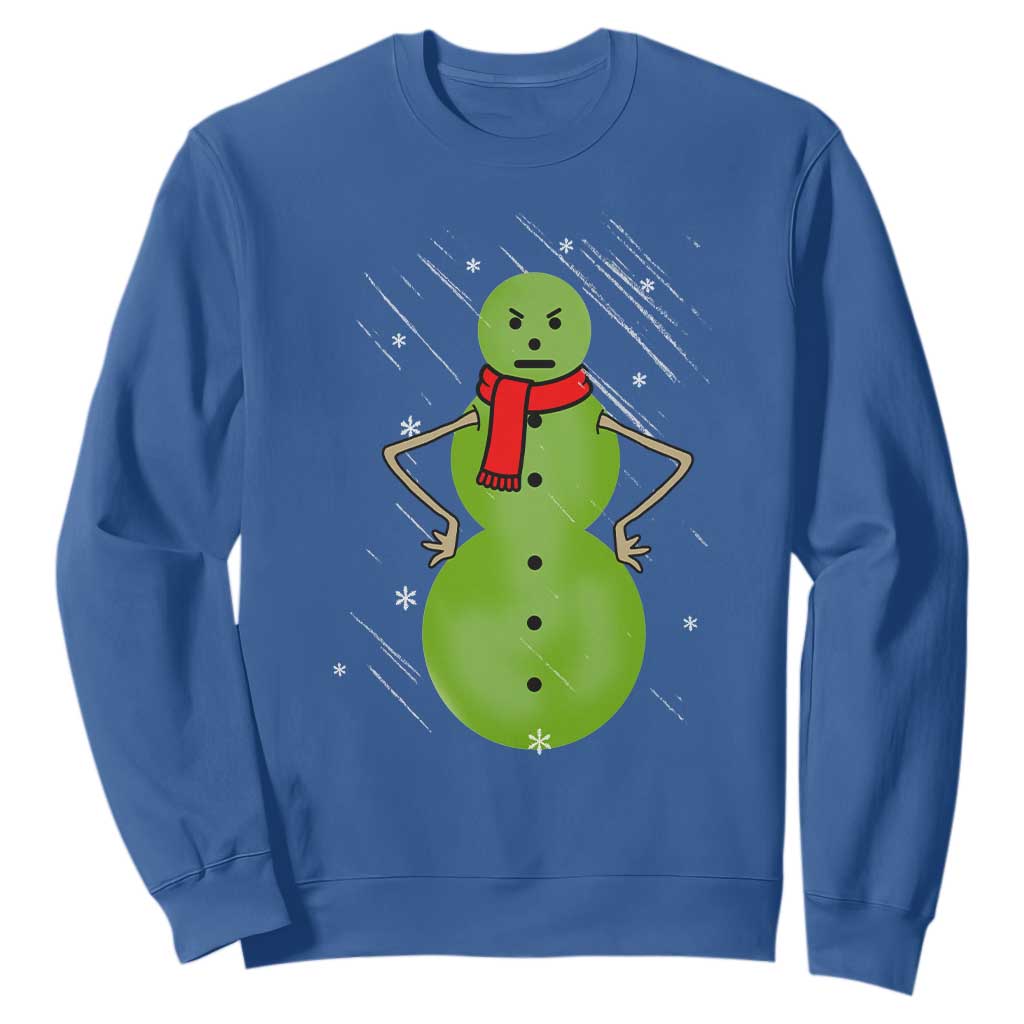Christmas Snowman Sweatshirt Funny Angry Snowmen TS12 Royal Blue Print Your Wear