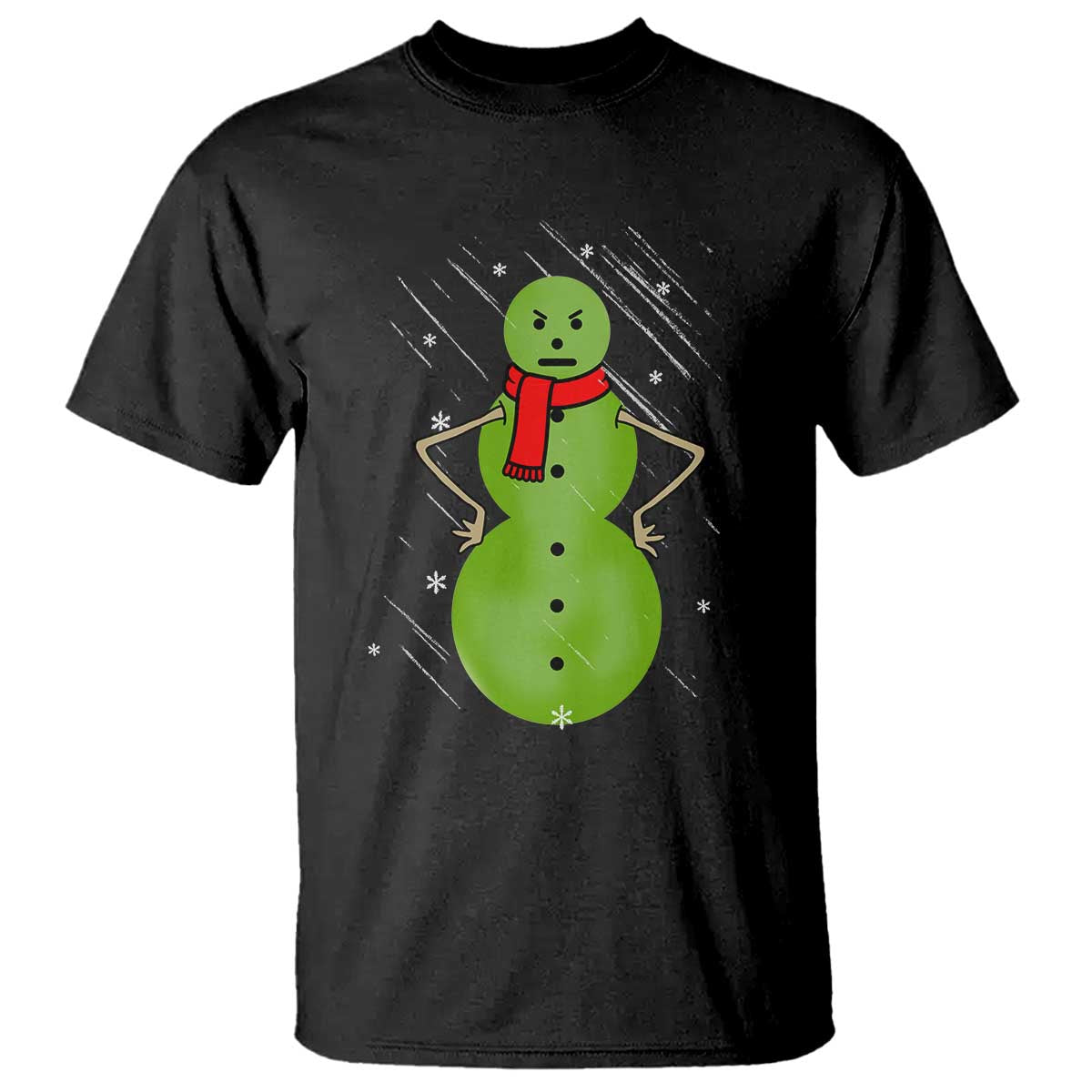 Christmas Snowman T Shirt Funny Angry Snowmen TS12 Black Print Your Wear