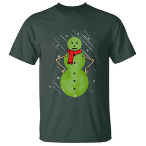 Christmas Snowman T Shirt Funny Angry Snowmen TS12 Dark Forest Green Print Your Wear