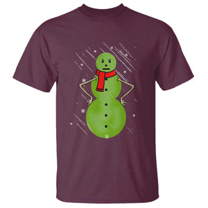 Christmas Snowman T Shirt Funny Angry Snowmen TS12 Maroon Print Your Wear