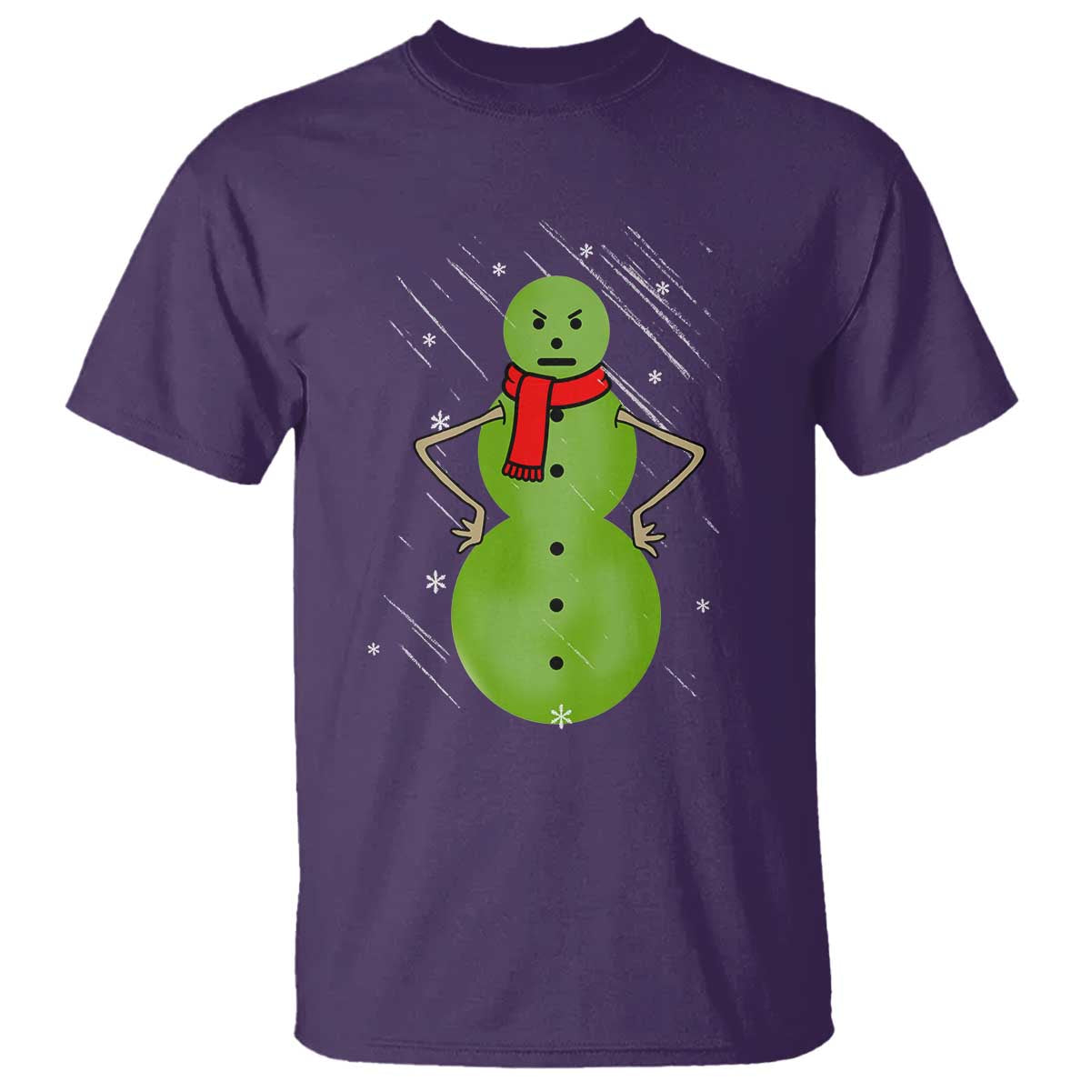 Christmas Snowman T Shirt Funny Angry Snowmen TS12 Purple Print Your Wear