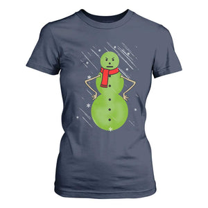 Christmas Snowman T Shirt For Women Funny Angry Snowmen TS12 Navy Print Your Wear