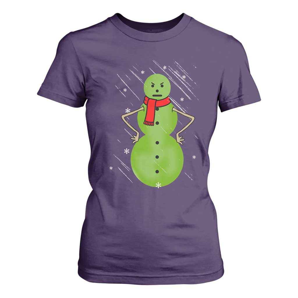 Christmas Snowman T Shirt For Women Funny Angry Snowmen TS12 Purple Print Your Wear