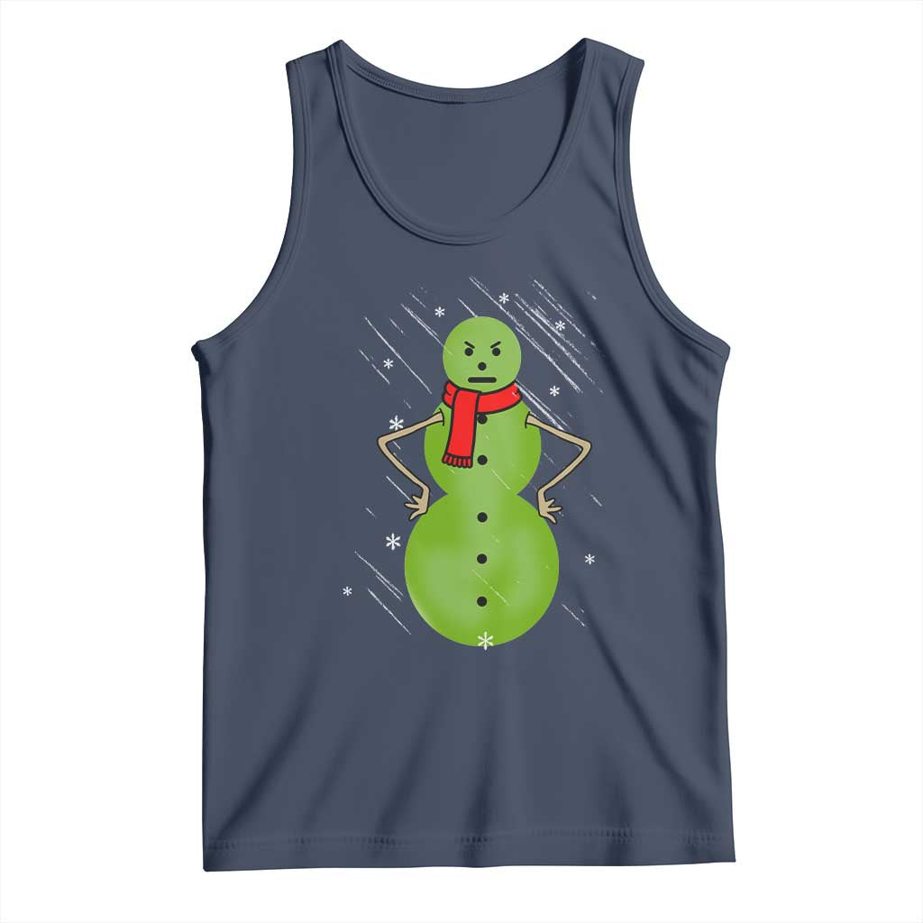 Christmas Snowman Tank Top Funny Angry Snowmen TS12 Navy Print Your Wear