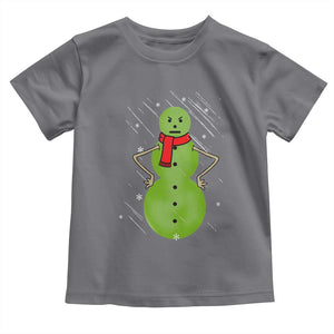 Christmas Snowman Toddler T Shirt Funny Angry Snowmen TS12 Charcoal Print Your Wear