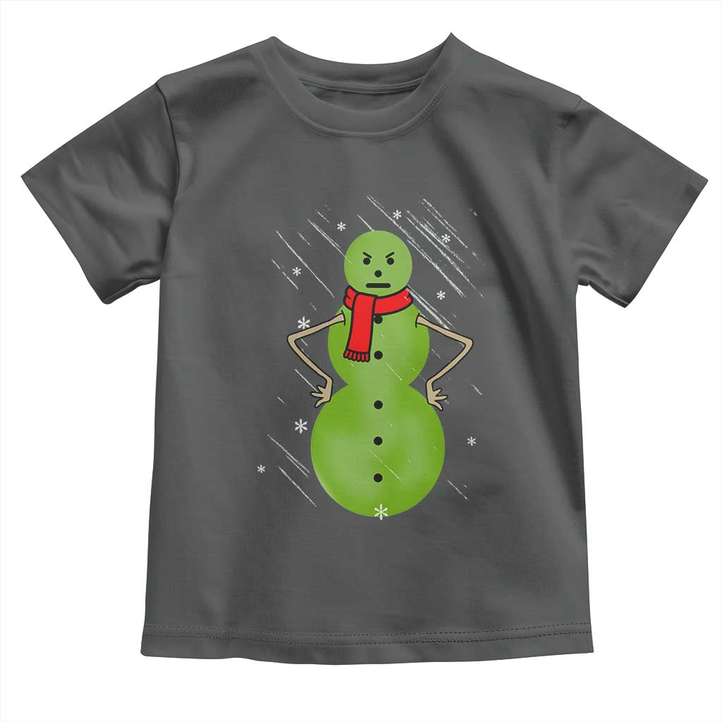 Christmas Snowman Toddler T Shirt Funny Angry Snowmen TS12 Dark Heather Print Your Wear