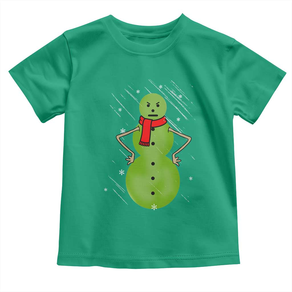 Christmas Snowman Toddler T Shirt Funny Angry Snowmen TS12 Irish Green Print Your Wear