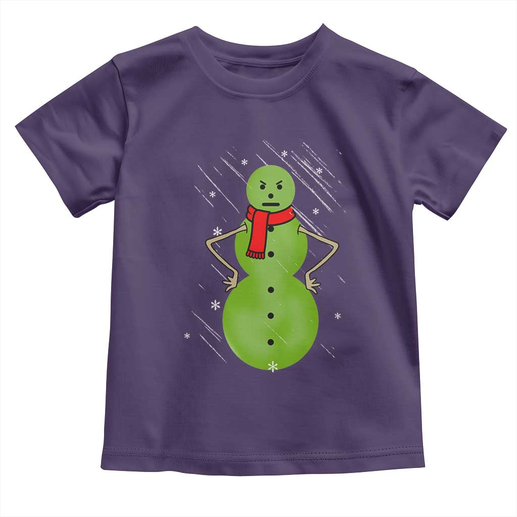 Christmas Snowman Toddler T Shirt Funny Angry Snowmen TS12 Purple Print Your Wear