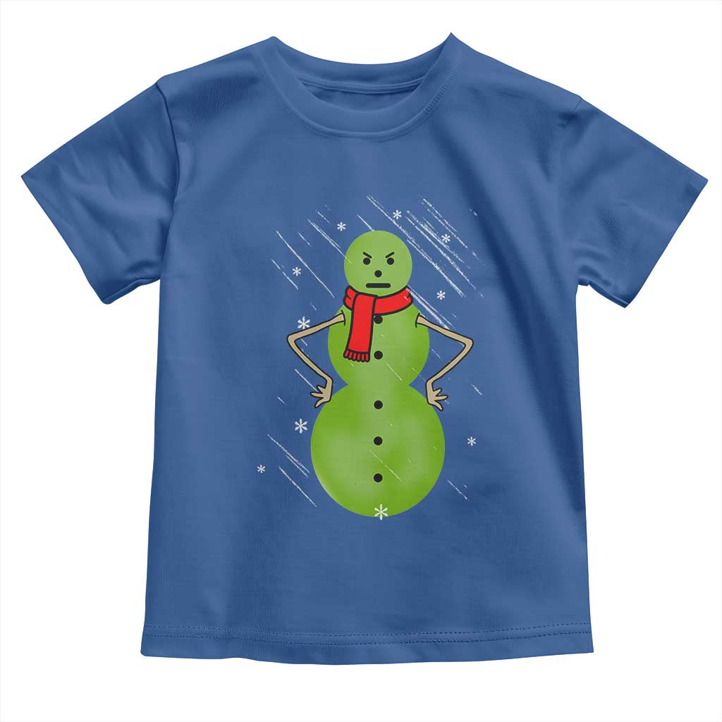 Christmas Snowman Toddler T Shirt Funny Angry Snowmen TS12 Royal Blue Print Your Wear