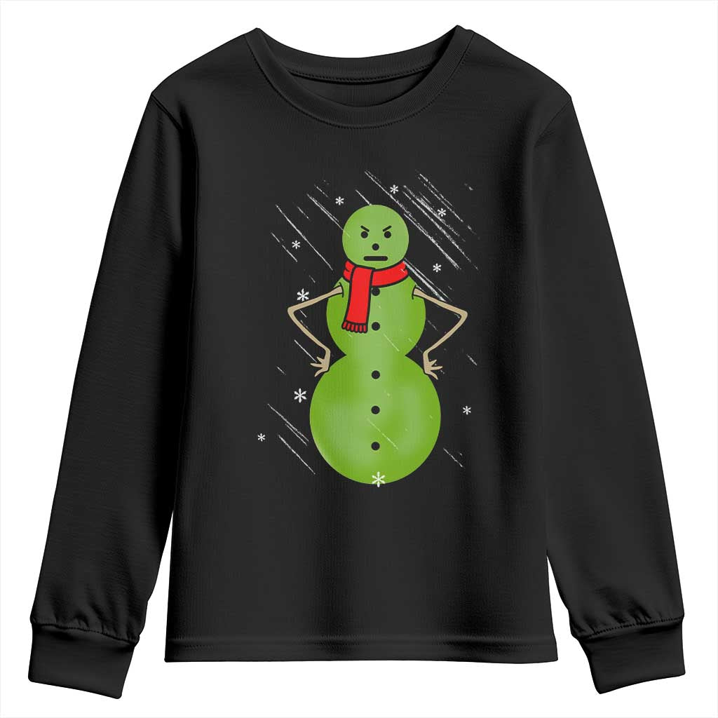 Christmas Snowman Youth Sweatshirt Funny Angry Snowmen TS12 Black Print Your Wear