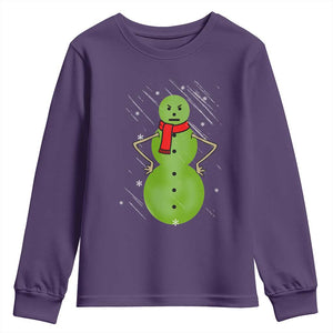 Christmas Snowman Youth Sweatshirt Funny Angry Snowmen TS12 Purple Print Your Wear