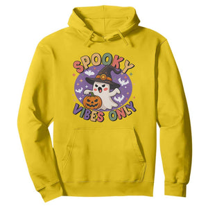 Cute Halloween Ghost Hoodie Spooky Vibes Only With Pumpkin TS12 Daisy Print Your Wear