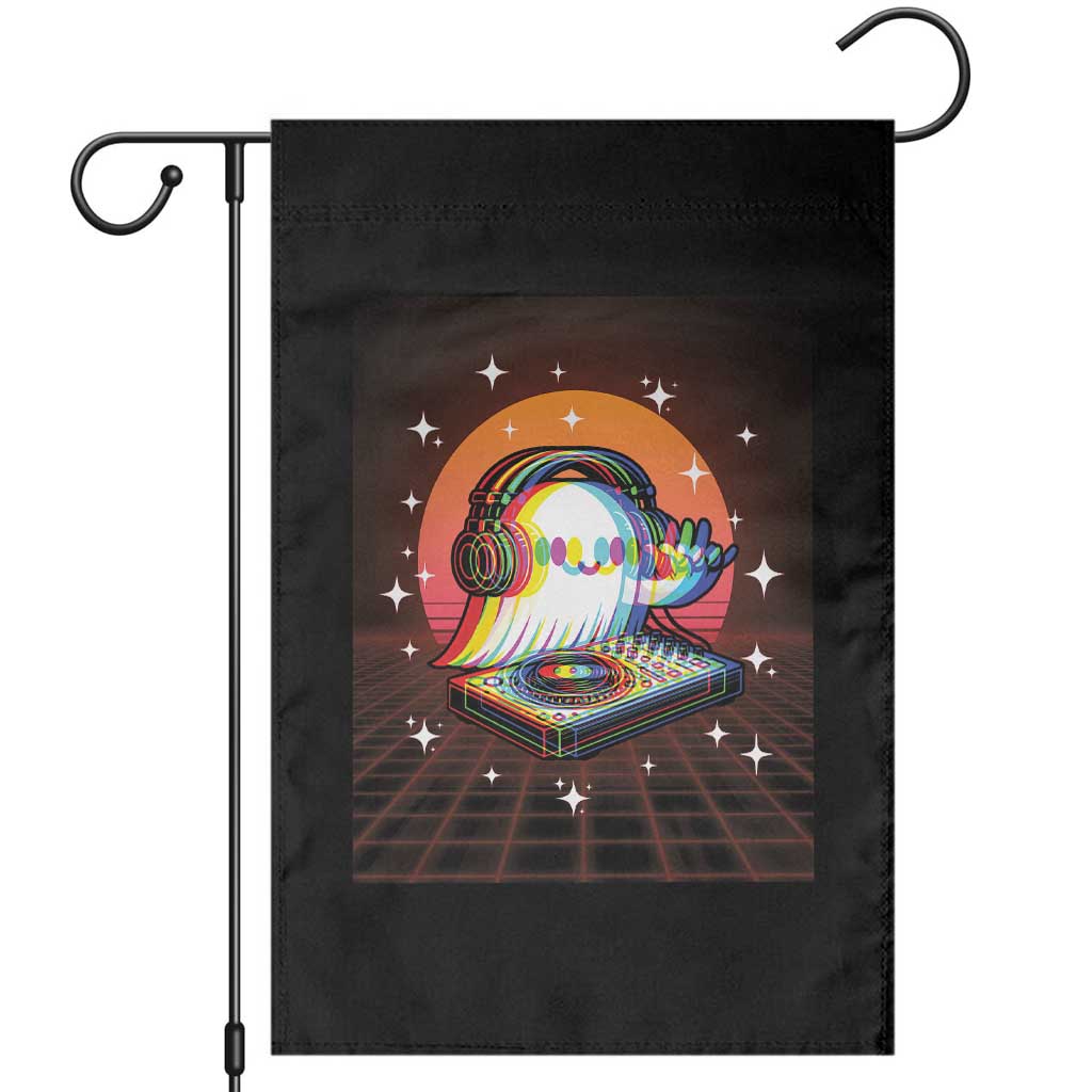 Halloween Ghost Garden Flag Funny Trippy Vaporwave DJ Music Party TS12 Black Print Your Wear