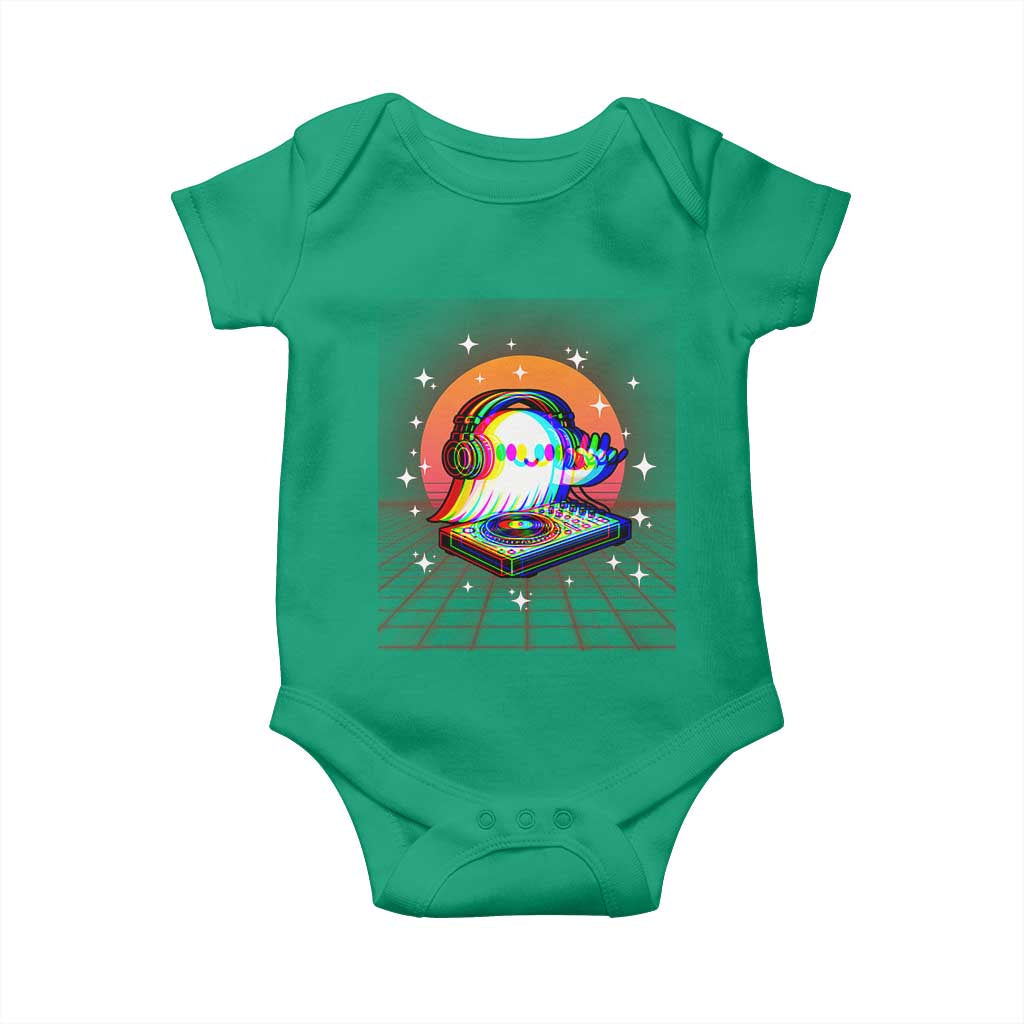 Halloween Ghost Baby Onesie Funny Trippy Vaporwave DJ Music Party TS12 Irish Green Print Your Wear