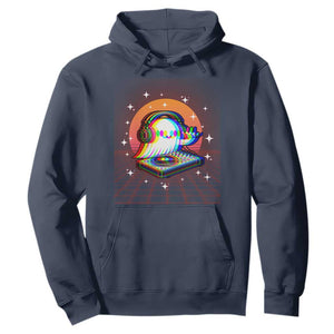 Halloween Ghost Hoodie Funny Trippy Vaporwave DJ Music Party TS12 Navy Print Your Wear