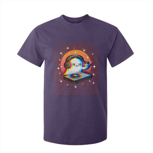 Halloween Ghost T Shirt For Kid Funny Trippy Vaporwave DJ Music Party TS12 Purple Print Your Wear