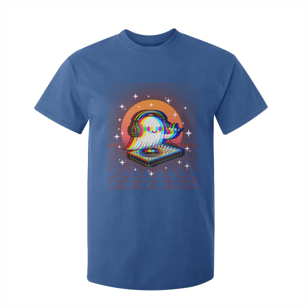 Halloween Ghost T Shirt For Kid Funny Trippy Vaporwave DJ Music Party TS12 Royal Blue Print Your Wear